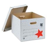 5 Star Office Storage Box Self-Assembly W383xD330xH282mm Grey [Pack 10] - SP908978