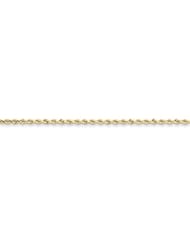 10k 2.25mm Handmade Diamond-Cut Rope Chain, Size 9
