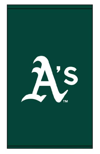 Roller Shades MLB Oakland Athletics Cap Logo - White A - Green Background 0569_0003