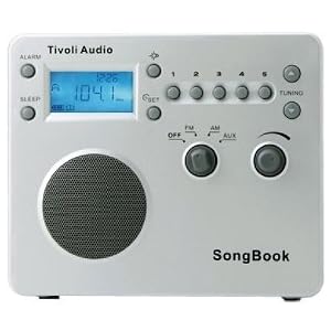 Tivoli Audio SongBook AM FM Alarm Clock Travel Radio, Silver