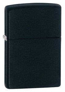 Zippo Regular Lighter, Black Matte, 1.5 x .5 x 2.25-Inch