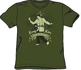 Elvis Presley LONG LIVE THE KING Adult Army Green T-shirt Tee Shirt