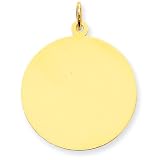 10k Plain .018 Gauge Circular Engraveable Disc Charm