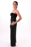 Black Strapless Dress Evening Gown Small