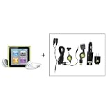 Apple iPod nano 8 GB Green (6th Generation)- REFURBISHED + 6 Pc. Accessory Kit