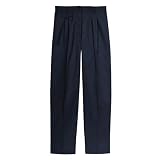 Junior Girls' Uniform Pleated Pants - Navy