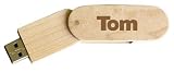 Engraved Wooden USB Flash Drive 8 GB - Engraved name Tom
