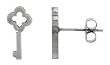 Small Surgical Steel Antique Key Stud Earrings
