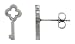 Small Surgical Steel Antique Key Stud Earrings
