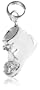 Sterling Silver Cubic Zirconia White Baby Shoe Charm