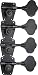 LARGE 4 IN LINE BASS TUNERS BLACK