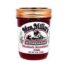 Rhubarb Strawberry Jam: 3 jars Mrs Millers Homemade