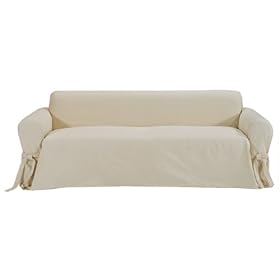 Classic Slipcovers Printed Classic Stripe Canvas Sofa Slipcover