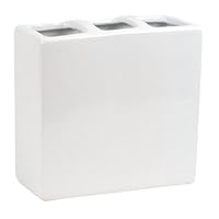 Nuvo Design Ceramic Toothbrush Holder, White
