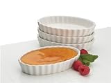 BonJour Cr?me Brulee Ramekins Oval 4-Ounce, Set of 4