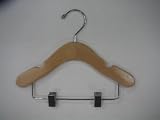10 Children's Wood Hanger with Clips - 32 hangers -