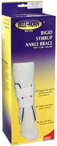 Bell-Horn Rigid Stirrup Air Ankle Brace with Hand Pump - Short 8"