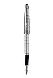 Mont Blanc Meisterstuck Solitaire Platinum Plated Facet Fountain Pen