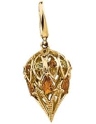 14K Yellow Gold Multicolor Gemstone Balloon Charm