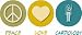 Peace Love Cardiology Dark Maternity Tee