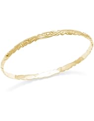 Old English Scroll 4.5mm Bracelet in 14K Yellow Gold - Size 8