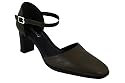 Via Uno ladies leather ankle strap shoe. Available in black or olive green. Free UK P&P. Sale price £29.99