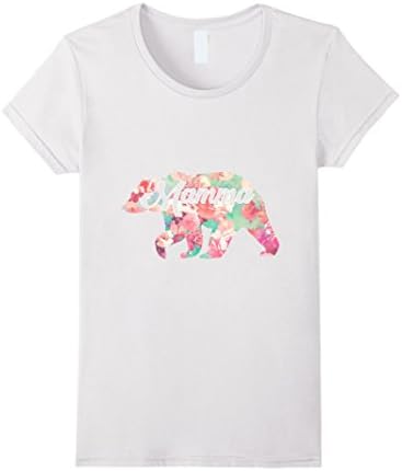 Women's Mamma Mio Mamma Bear Shirt Colorful Bear Mom T-Shirt Gift Small White
