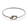 Sterling Silver Love Knot Bangle Bracelet
