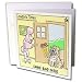   - Londons Times Funny Dogs Cartoons - Canine Blind Date Shar-pie and Poodle - Greeting Cards-12 Greeting Cards with envelopes