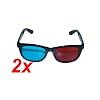 2x 3D Brille ROT/CYAN - Anaglyphenbrille