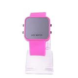 HDE® Blue LED - Pink Rubber Watch