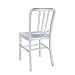 Lexington Modern Sailor Modern Cafe Side Chair, Brushed Aluminum