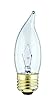 Satco S3869 - 25CA10/CL/12V - 12 Volt 25 Watt Flame Tipped Incandescent Light Bulb, Medium Base