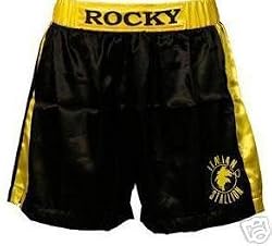 Black Movie Rocky Balboa Boxing Shorts Italian Stallion