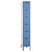 Hallowell U1228-6MB Marine Blue Steel Premium Box Locker, 1 Wide with 6 Opening, 6 Tier, 12" Width x 78" Height x 12" Depth, Knock Down