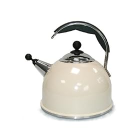 Aga Stainless Steel Whistling Kettle (2.2l) - Cream Enamel