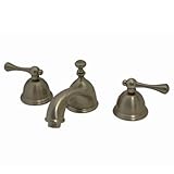 Kingston Brass KS3968BL Vintage 8-Inch Widespread Lavatory Faucet with Brass Pop-Up, Satin Nickel by