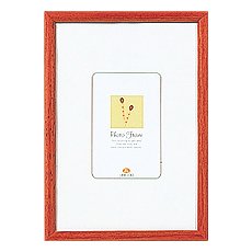 【クリックで詳細表示】フ-TW-173-R 木製フォトフレ-ム2L判/レッド