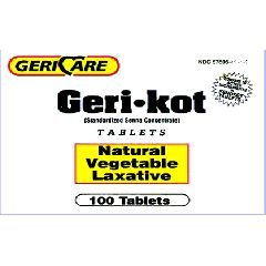 HealthPersonalCare: Geri Kot Natural Vegetable Laxative Tablets   Compares to Senokot   Bottle of 100