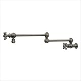 Vintage III Patented Wall Mount Pot Filler with Cross Handles and a Swivel Aerator Finish: Oil Rubbed Bronze