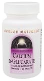 Calcium D-Glucarate, Cellular Detoxifier, 120 Tablets, 500mg, From Source Natural