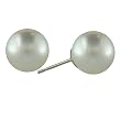 6mm Akoya Pearl Stud Earrings in 14K Yellow Gold Setting