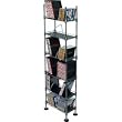 Atlantic SHF6T77 Translucence 6-Tier Media Rack (Titanium with Black)