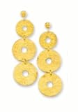 14k Circle Drop Earrings