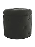 Viila D'Este Puff Contenedor Glamour Negro