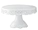 Gracie China, Victorian Rose Collection, 12-Inch Skirted Cake Stand, White Fine Porcelain