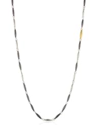 GURHAN "Wheat" Dark and White Silver with Gold Wheat Necklace