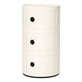 KARTELL カルテル コンポニビリ ラウンドチェスト3段 ホワイト COMPONIBILI 3 ELEMENT 4967 WHITE Anna Castelli Ferrieri アンナ・カステッリ・フェリエーリ made in ITALY イタリア製 並行輸入品