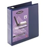 Wilson Jones 385-44BL D-ring Vinyl View Binder, 2 capacity, Blue