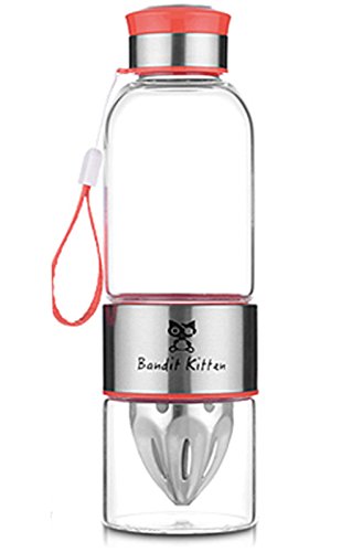 New 304 Stainless Steel Lemon Squeezer Lime Juicer Glass Bottle Water Bottle Red New 304 Stainless Steel Lemon Squeezer Lime Juicer Glass Bottle Water Bottle Red